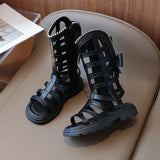 Children Sandals High-top Kids Girls Sandals Baby Sandals High Quality Flat Cut-Outs Beach Sandals