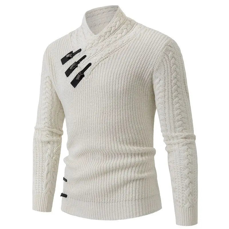 Long-sleeved Knit Sweater for Men, European and American Plus Size Sweater, Loose, Goes with Everything, Autumn and Winter