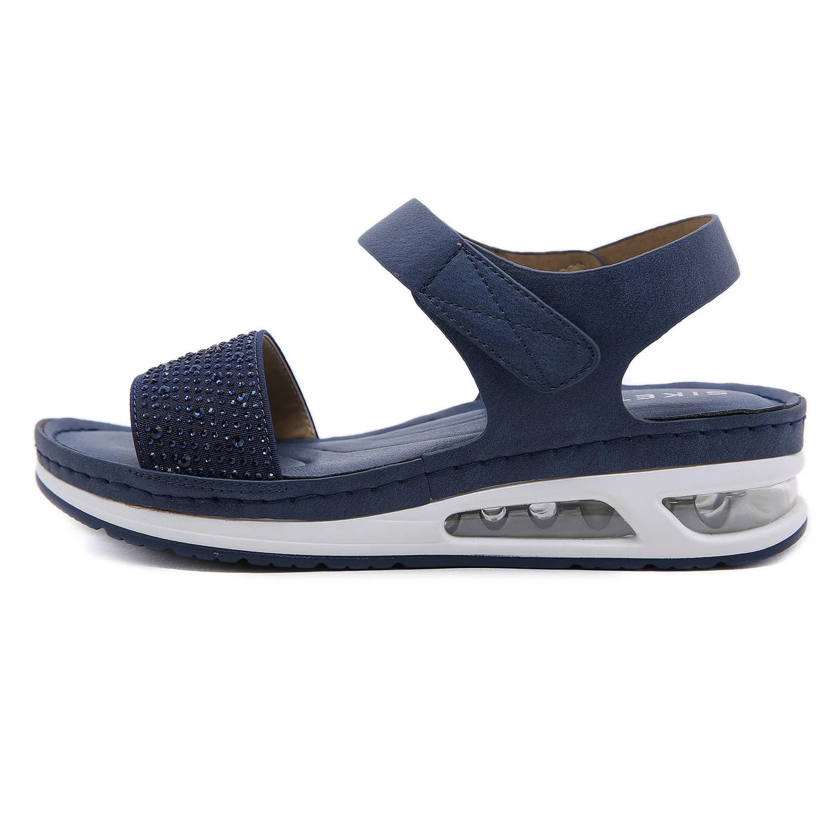 Women Sandals Summer Comfortable Breathable Wedge Sandals Women Casual Sports Sandals Women Rhinestone Face Platform Sandals