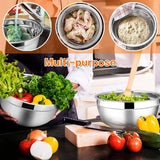 Stainless Steel Mixing Bowls Set, 5 Piece Metal Mixing Bowls with Lids Set for Kitchen, Baking, Prepping, Cooking