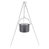 4L Outdoor Hanging Pot, Camping Picnic Large Soup Pot, Portable Cookware, Firewood Cooking Pot