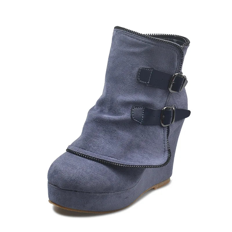 2022 New Autumn Winter chunky Ankle boots Women's warm boots Handmade fashion retro boots Mom Boots Ladies Boots