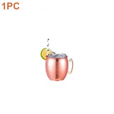 1-3pcs 550ml Hammered Copper Plated Moscow Mule Mug Beer Cup Coffee Cup Mug Copper Plated Canecas Mug Travel Mug Champagne Party