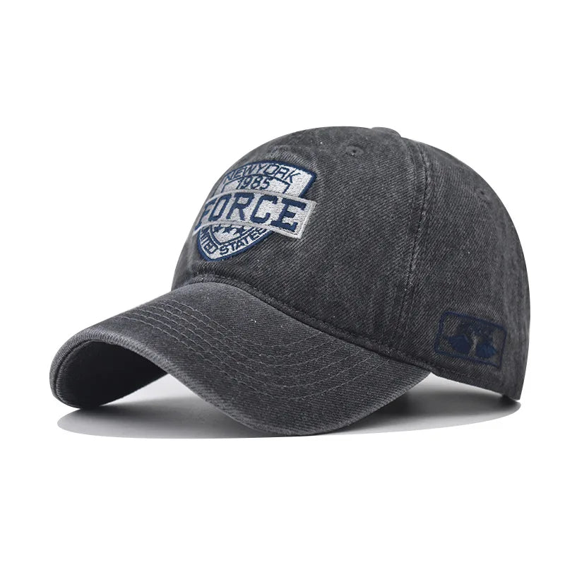 denim baseball cap for men women spring summer cap letters embroidery