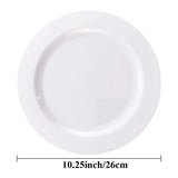 25/10PCS Silver Plastic Plates-Disposable Plastic Plates with Silver Rim- Wedding Party Plates Dinner Plates /Salad Plates