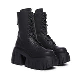 Women's  Boots High Heel Thi Bot ort Boot Fur Lined Leather Upper round Toe Zipper Closure Comfortable Fall Wint...