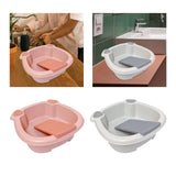 Clothes Washing Basin with Scrubbing Board, Hand Wash Tub for Delicate Items