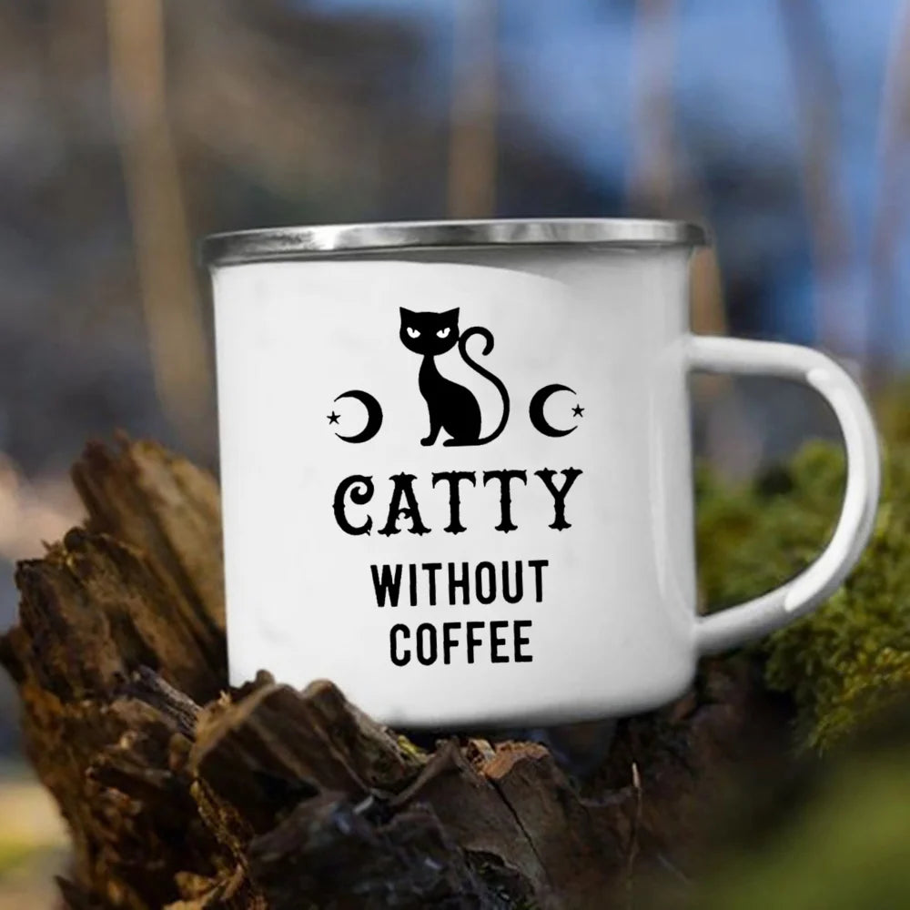 Witches Brew Coffee Mug Halloween Enamel Mug  halloween party mug gift Halloween Mug Drinkware Autumn Cup