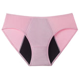 Women's Menstrual Panties Pink Girls' Physiological Hygiene Underwear 4 Layers Heavy Duty Absorbent Leak Proof Underwear