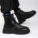 2024 new all-match military boots Snow fashion autumn new men's boots work boots outdoor boots  platform boots  men boots boots