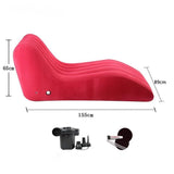 Portable S-shaped Love Position Labor-saving Sitting Inflatable Sofa Bed Yoga Chaise Lounge For Garden Bedroom Folding Furniture