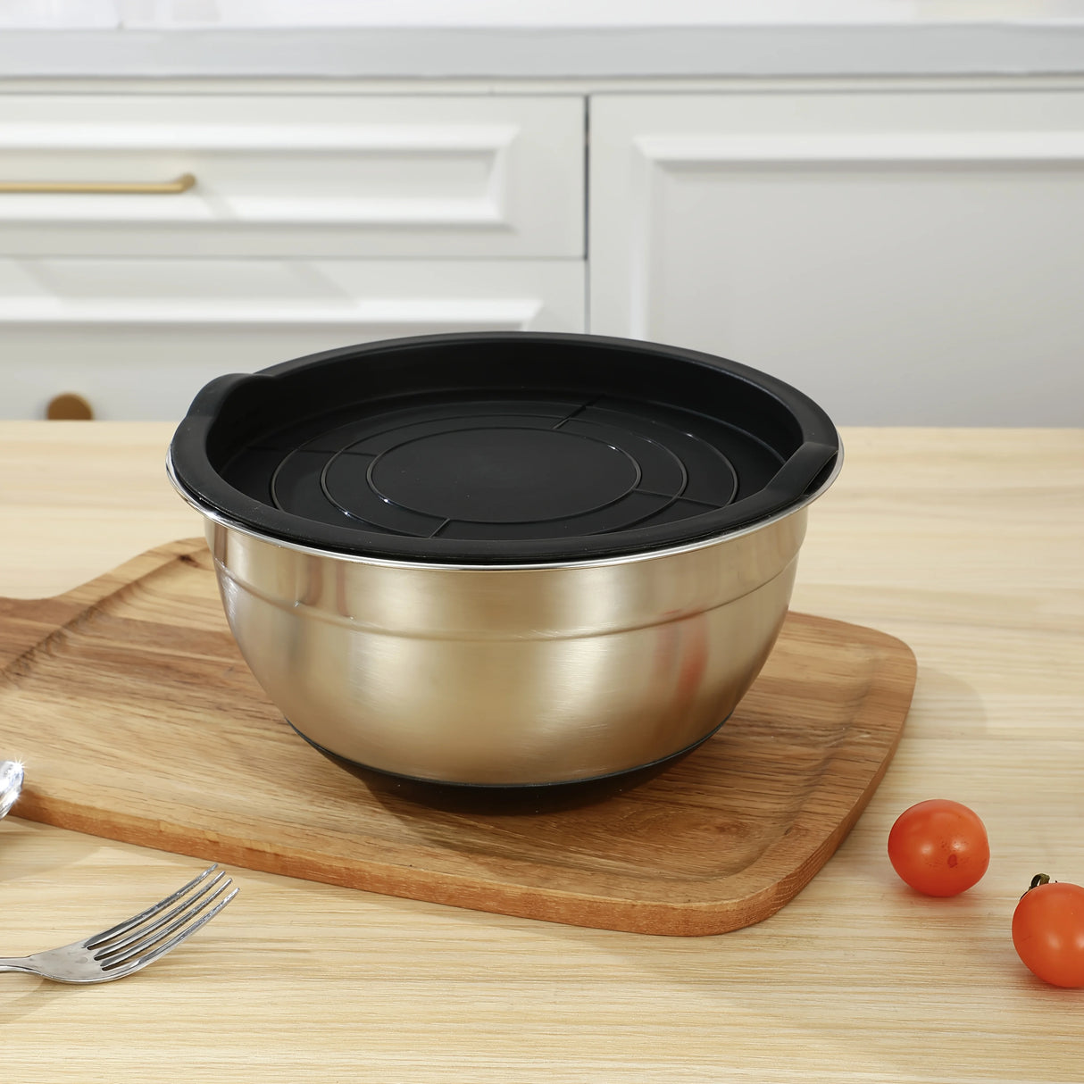 Lided mixing bowl set, 5 stainless steel mixing bowls, perfect for kitchen cooking, baking, and serving