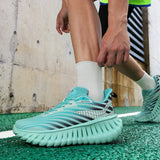 Mens Breathable Bounce Trail Running Shoes Anti-slip Cushioning Outdoor Thick Bottom Running Shoes Couple Sneakers