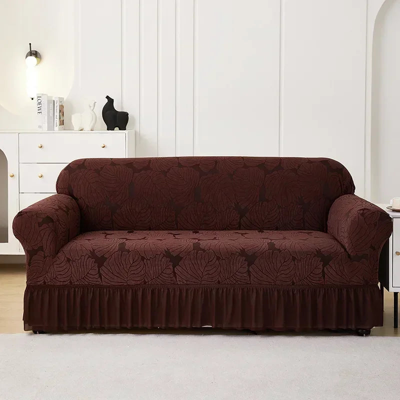 1/2/3/4 Seater Sofa Cover Single Double Three Four-Seater Elastic All-inclusive Dustproof Sofa Cover Yksivärinen sohvan kansi