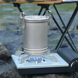 Camping Steel Cooking Pot Steam Pot Noodle Rice Cooker Combine Set