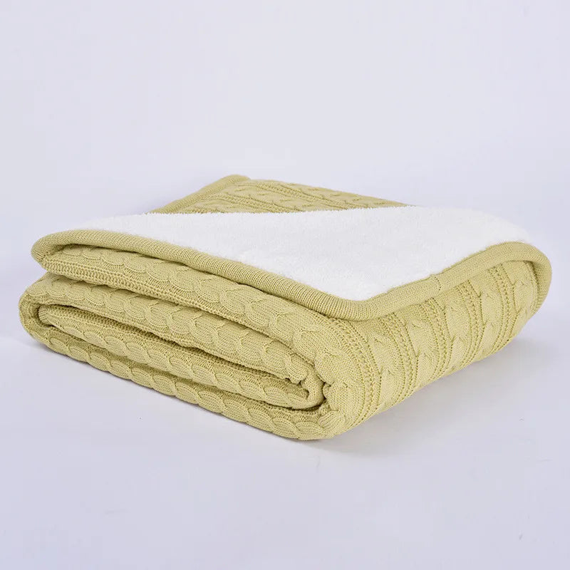 Cozy Cable Knit Throw Blanket Nordic Knitted Thread Blankets For Bed Sofa Cover Bedspread On The Bed Home Travel TV Nap Blanket