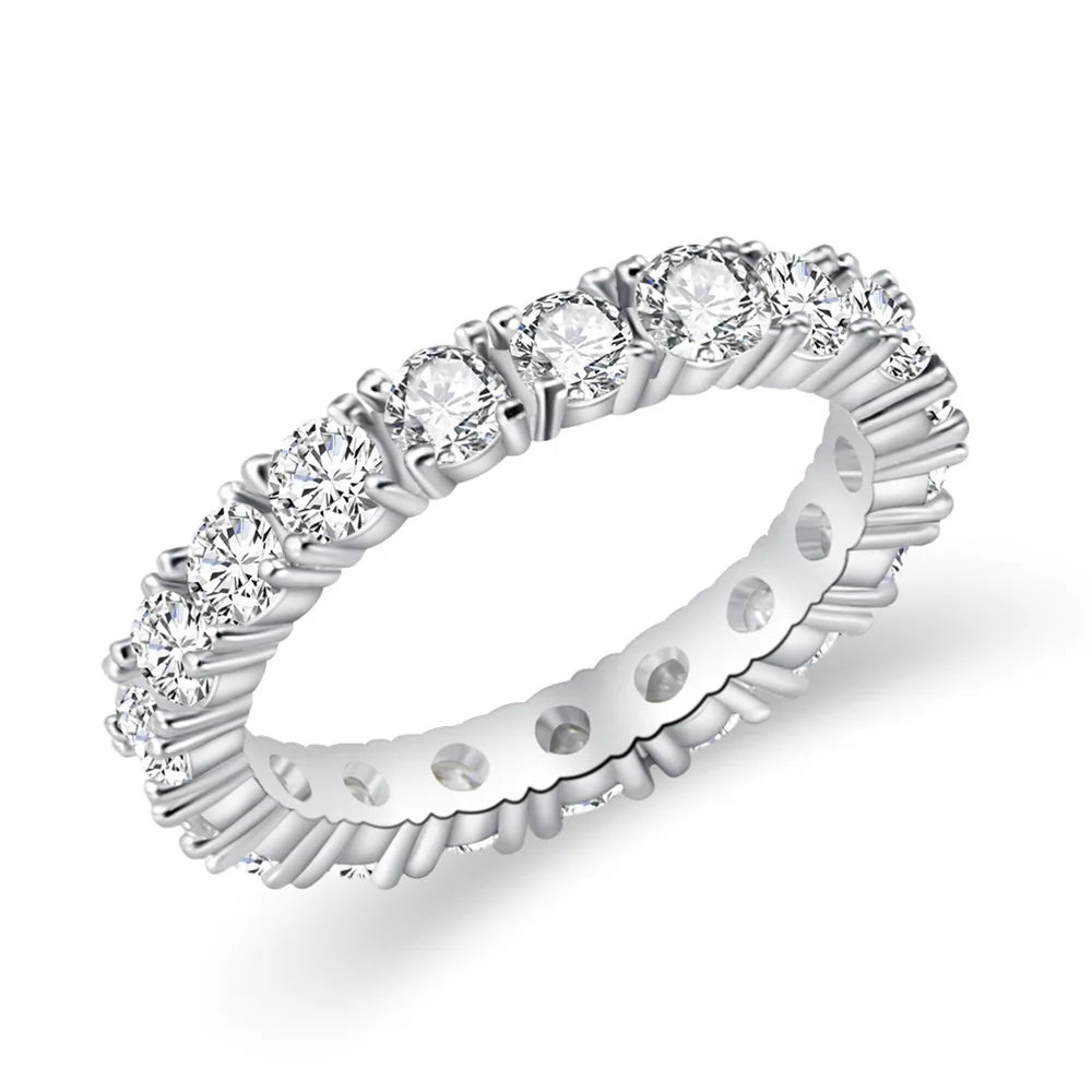 Silver Gold Color Wedding Ring for Women