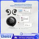 144-Language AI Translator Headphones Bluetooth 5.3 Wireless IPX7 Waterproof Real-Time Two-Way Translation for Global Business