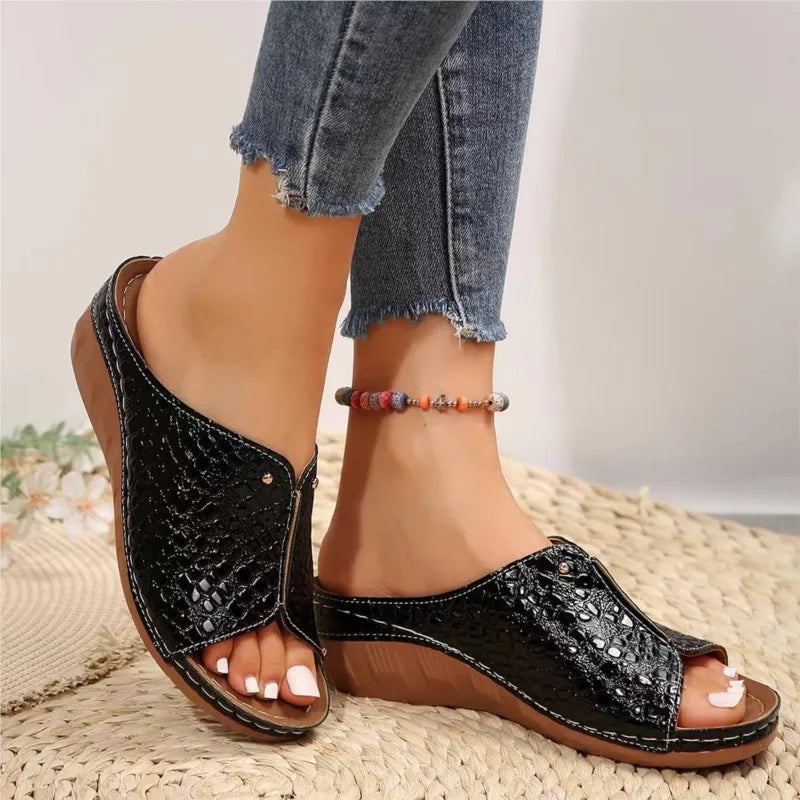 Fashion Woman Sandals Shoes Wedge Walking Shoes Light Women's Sandals Slip On Plus Size Female Footwear Heels For Women