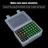 Battery Storage Organizer Holder Holds 54 AA AAA Batteries, Battery Box Case Garage Container,Home Drawer Organization Dispenser