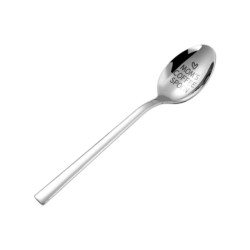 1Piece Tableware Spoon Stainless Steel Spoon Christmas Coffee Spoon High Quality Dessert Tea Ice Cream Fruit Spoon Tablewre
