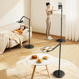 Tablet Stand Phone Holder Floor Lazy Support Stand Desktop Live Broadcast Stand Aluminum Alloy Retractable iPad Clip