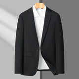 Blazer Masculino Men's Fashion Business Trend British Style Gentleman Slim Professional Formal Dress Wedding Men's Summer Suit