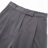 MUJER 2025 Women's Pants Beige Grey Black Wide Leg Pants Women High Waist Baggy Pants Woman Fashion Summer Office Trousers