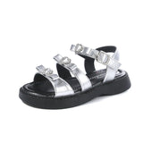 Girls' Sandals 2025 Summer New Children's Princess Shoes Middle and Large Children's Beach Leakage Finger Shoes Soft soled Shoes