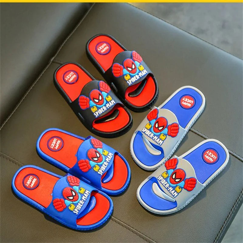 Disney Children's Slippers Cartoon Boys' Summer Home Shoes Boys Sandals Waterproof Anti-slip Kids Garden Shoes Size