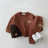 Kids Baby Girls Boys Clothes Costume Long sleeve Hooded Tracksuit Tops Pants Children Spring Outfits Baby Set infantil Newborn
