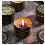 Crystal scented candles, high-end iron cans, soy wax, dried floral scented candles, wholesale scented candles, hand held gifts