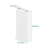 easyown 20000mAh PowerBank PLM18ZM Type-C Dual Way Fast Charge Powerbank 18W Flash Charging 2 USB 1 Type C Output Mi Powerbank