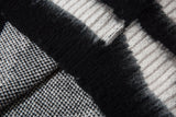Men Clothing High street hip-hop loose jacquard turtleneck sweater contrast color pullover sweater for men and women