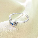 2Pc/set Sparkling Ring Riyue Suitable Ring for Women To Wear Fashion Female Sun Moon Star Ring Cubic Zircon Ring for Women Gifts