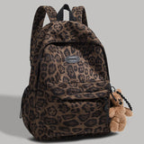 Leopard print Woman Backpack School Book Bags For Teenage Girls Boys Harajuku Female College Bag Student Lady leisure BagPack