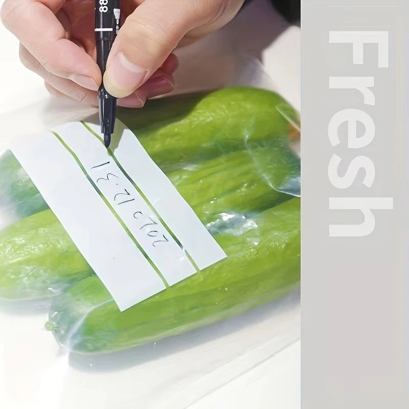 Zipper seal bag; Reusable fridge bag with zipper lock; Food storage bag for preservation and sealing; Kitchen storage bag