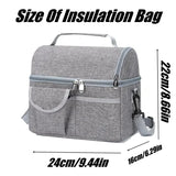 Portable Lunch Bag Waterproof Thermal Insulated Lunch Box Bento Pouch Dinner Insulation Bag Student Thickened Cute Lunch Bag