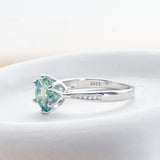 3 Carat Moissanite Ring For Women 925 Sterling Silver Round Engagement Ring Fine Jewelry Silver Color Ring For Women Dating Gift
