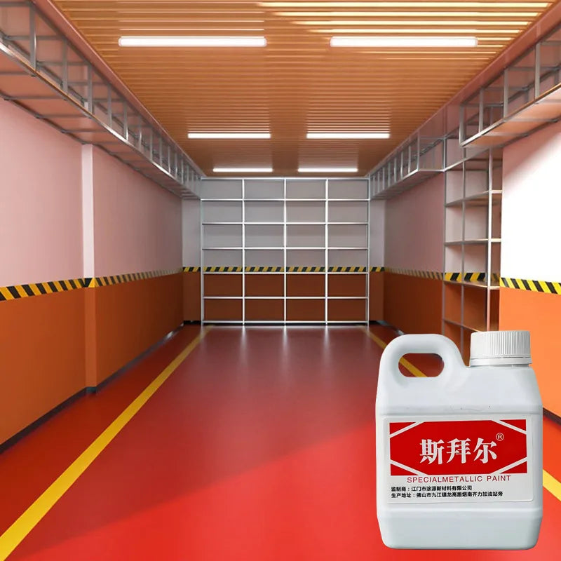 【3-in-1 Epoxy Floor Paint】Indoor Floor Coating - High-Gloss, Waterproof & Wear-Resistant Epoxy Paint for Garage & Living