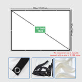 Easy folding projection screen 60-150 inch easy tent 16:9 outdoor full HD 2K 4K projector screen