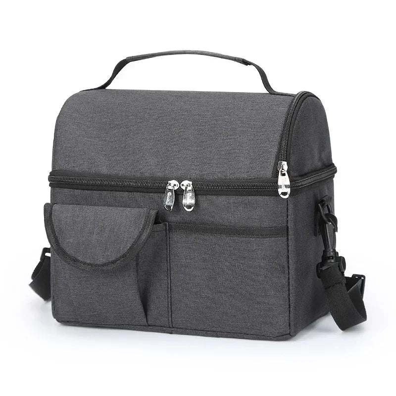 Portable Lunch Bag Waterproof Thermal Insulated Lunch Box Bento Pouch Dinner Insulation Bag Student Thickened Cute Lunch Bag