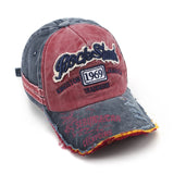 1969 vintage washed vintage letter embroidered perforated duckbill cap for men and women sun shading baseball cap