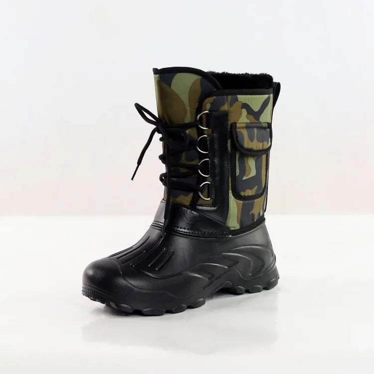 Winter Men's Outdoor Boots Warm Waterproof Snow Boots for Men Fishing Boots Men's Non-slip Hiking Boots Male Sneakers Work Boots