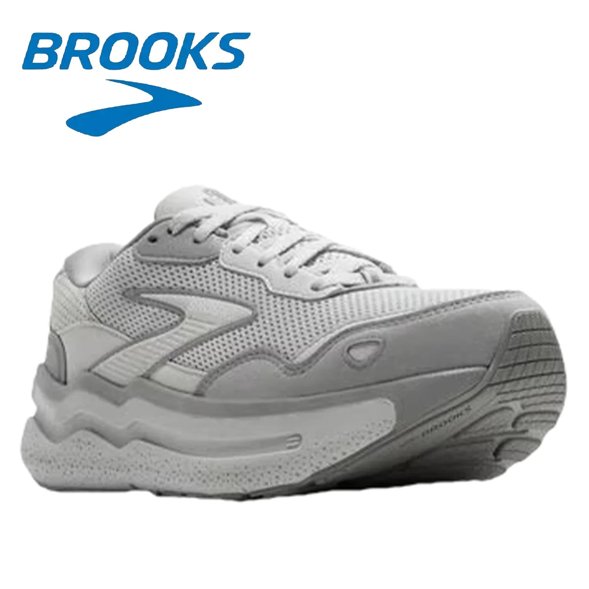 BROOKS MAX2 Series Gray Low-top Men's Running Shoes Breathable and Lightweight Trendy Night Running Shoes