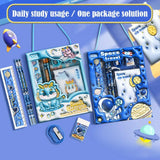 6-Piece Kids School Supplies Set, Writing Tools with Cartoon 3D Raised Design, Gift Box for Students Birthday Christmas