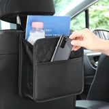 Universal Car Storage Organizer Bag Between Seats Hanger Storage Box Leather Trash Can Dustbin Phone Pocket Auto Accessories