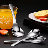 5pcs Stainless Steel Spoon Spoon Household Creative Stainless Steel Tablespoon Soup Spoon Small Spoon Spoon Children Dinner