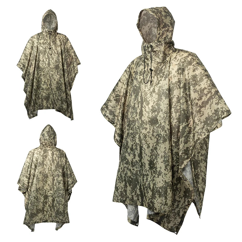 Accessories War Tactical Suit Rain Military Raincoat Poncho Army Umbrella Gear Ghillie Birdwatching Outdoor Home Hunting
