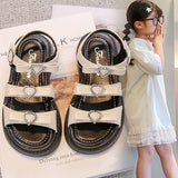 Girls' Sandals 2025 Summer New Children's Princess Shoes Middle and Large Children's Beach Leakage Finger Shoes Soft soled Shoes